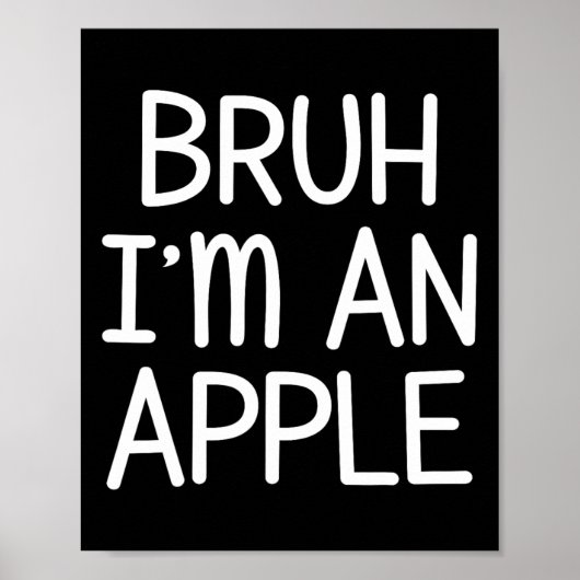 私はリンゴの怠惰なおもしろいハロウィーンの衣装パーティー ポスター (正面)