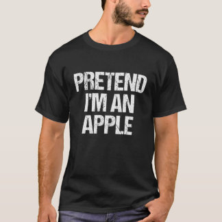 私はリンゴの怠惰なハロウィンおもしろいの衣装のふりをする Tシャツ