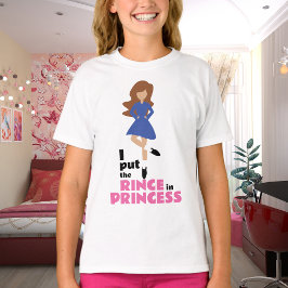 私はリンスをプリンセスブラウンヘアアイリッシュダンスに入れる Tシャツ