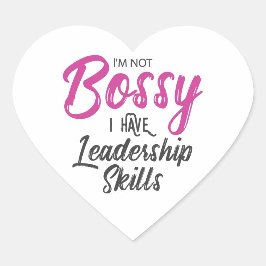 私はリーダーシップのスキルを持っている自信がない ハートシール (正面)