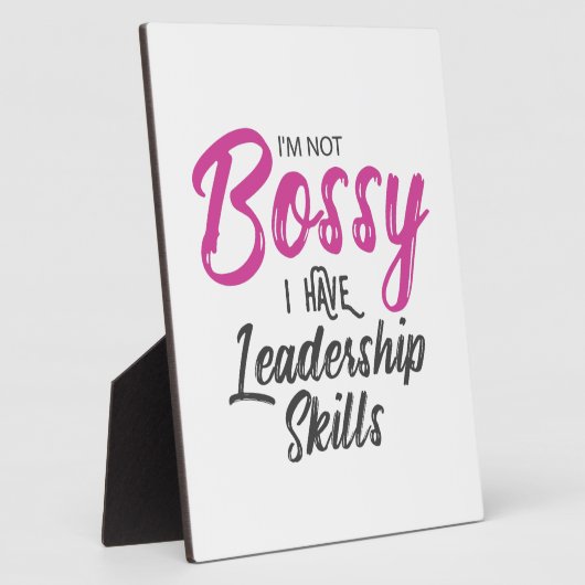 私はリーダーシップのスキルを持っている自信がない フォトプラーク (側面)