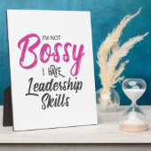 私はリーダーシップのスキルを持っている自信がない フォトプラーク (側面)