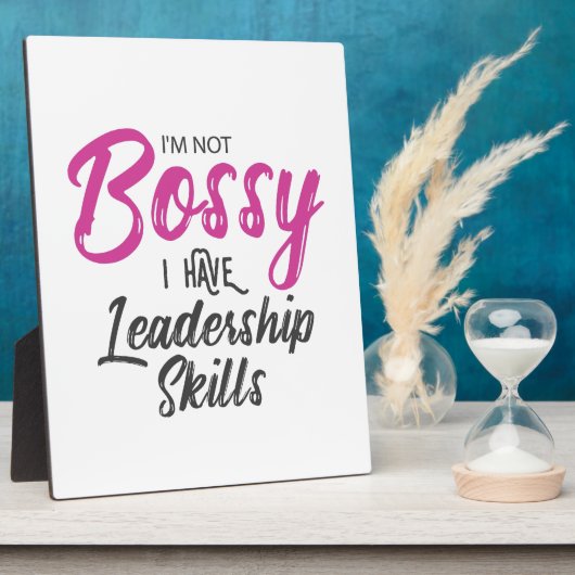 私はリーダーシップのスキルを持っている自信がない フォトプラーク (側面)