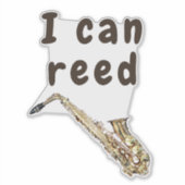 私はリードすることができる:サックス シール (正面)