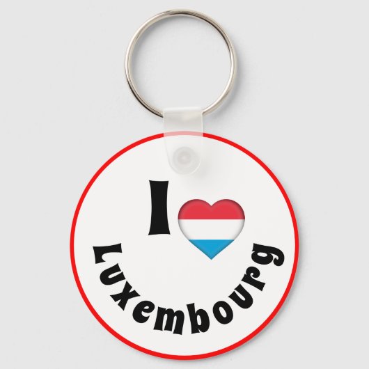 私はルクセンブルクを愛して&ハート – 旅行/スポーツ キーホルダー (正面)