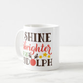 私はルドルフより明るく輝くマグカップ – フェスティバルマグカップ コーヒーマグカップ (正面左)