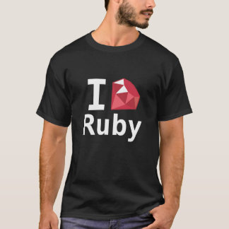 私はルビー色のギークのワイシャツを愛します Tシャツ