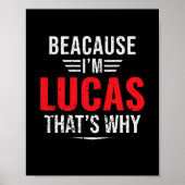 私はルーカスだからクリスマスの名前 ポスター (正面)