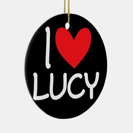 私はルーシーの名前パーソナライズされた男BFFの友人 セラミックオーナメント (右)