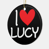 私はルーシーの名前パーソナライズされた男BFFの友人 セラミックオーナメント (左)