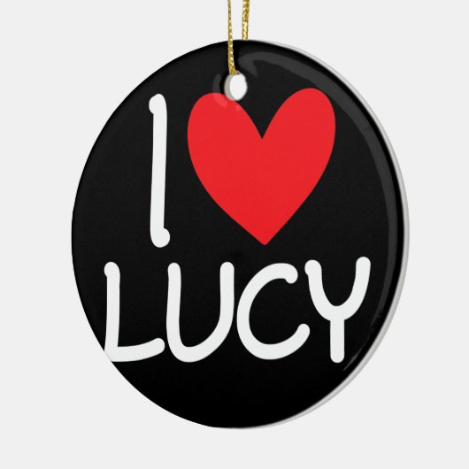 私はルーシーの名前パーソナライズされた男BFFの友人 セラミックオーナメント (左)