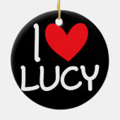私はルーシーの名前パーソナライズされた男BFFの友人 セラミックオーナメント (裏面)