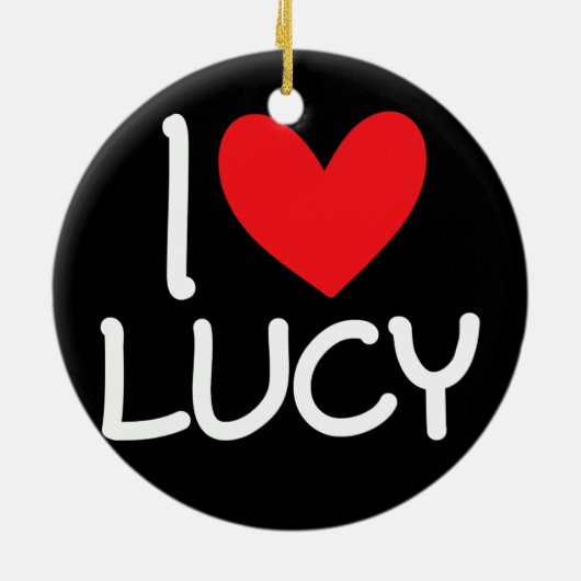 私はルーシーの名前パーソナライズされた男BFFの友人 セラミックオーナメント (裏面)