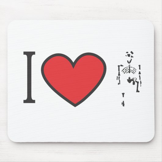 私はルーシーを愛します マウスパッド (正面)