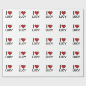 私はルーシーデジタルのレトロのデザインを愛します ラッピングペーパー (フラット)