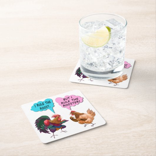 私はルーストスクエア紙コースター スクエアペーパーコースター (インサイチュ)