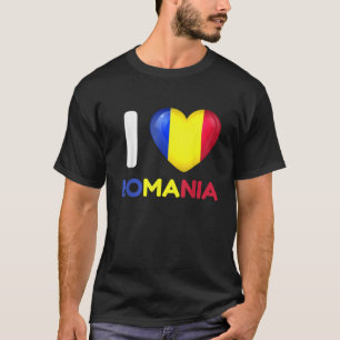 私はルーマニアを愛するハートルーマニアのファミリートラーブ Tシャツ