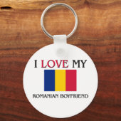 私はルーマニア人の彼氏が大好き キーホルダー (正面)