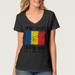 私はルーマニア国旗ルーマニア国旗Roo Tシャツ