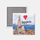 私はレイキャビクが大好き マグネット (正面/裏面)