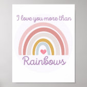 私はレインボーズキュート引用文文字より愛 ポスター (正面)