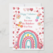 私はレインボーバレンタインの子供たちの教室かわいい シーズンカード (正面)