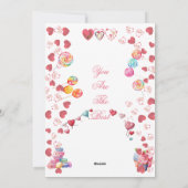 私はレインボーバレンタインの子供たちの教室かわいい シーズンカード (裏面)