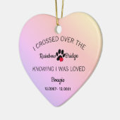 私はレインボーブリッジ記念ハート セラミックオーナメント (左)