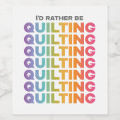 私はレインボー・レターズのキルティングを望グラデーションむ ワインラベル (シングルラベル)