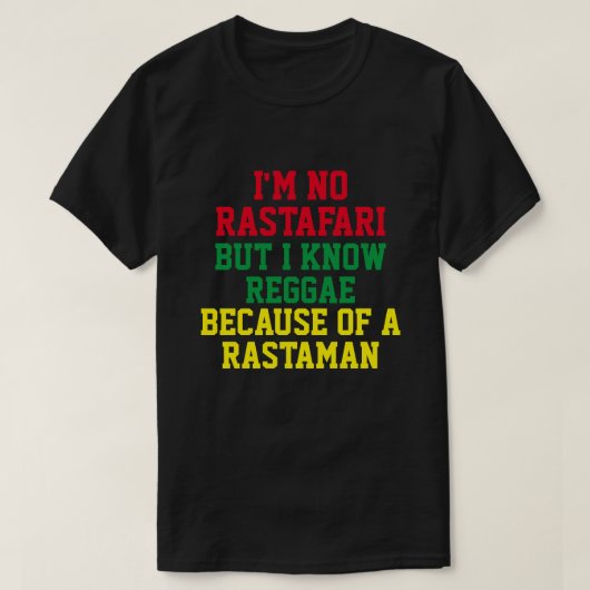 私はレゲエTシャツを知っている Tシャツ (デザイン正面)