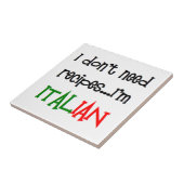 私はレシピは必要ないイタリアン タイル (側面)