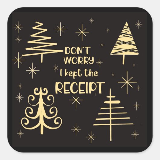 私はレシートの保クリスマスの恵みTaを心配しない スクエアシール (正面)