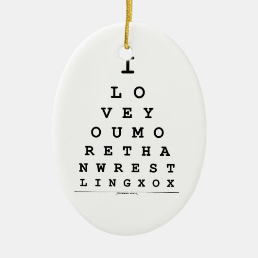 私はレスリングのオーナメントよりもっと愛します セラミックオーナメント (正面)