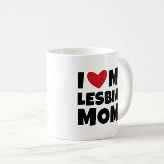 私はレズビアンのママが大好き コーヒーマグカップ (正面右)