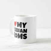 私はレズビアンのママが大好き コーヒーマグカップ (正面左)
