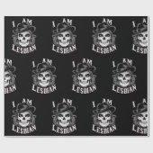 私はレズビアンスカル ラッピングペーパー (フラット)