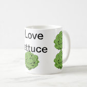 私はレタスのクラシックのマグを愛します コーヒーマグカップ (正面右)
