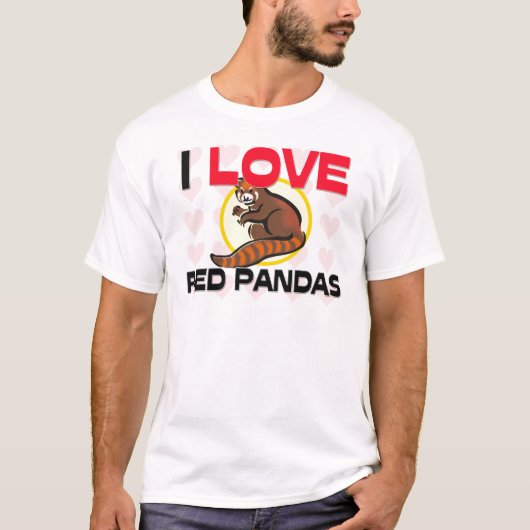 私はレッサーパンダを愛します Tシャツ (正面)