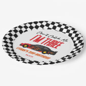 私はレッドレースカー3rd誕生日パーティーをキャッチできない ペーパープレート (アングル)