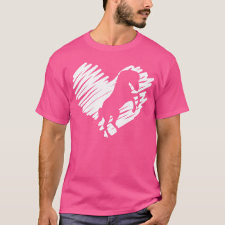 私はレトロな馬を愛する Tシャツ