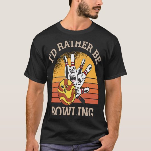 私はレトロなTボーリングになりたい Tシャツ (正面)