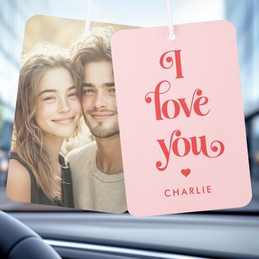 私はレトロエレガントな赤ピンクのバレンタインデーが大好き カーエアーフレッシュナー