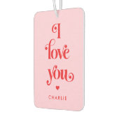 私はレトロエレガントな赤ピンクのバレンタインデーが大好き カーエアーフレッシュナー (左)