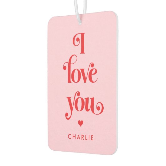 私はレトロエレガントな赤ピンクのバレンタインデーが大好き カーエアーフレッシュナー (左)