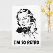 私はレトログリーティングカード カード (黄色い花)