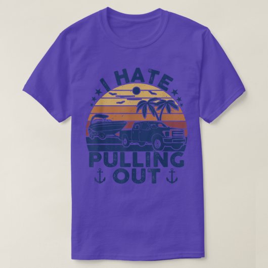 私はレトロ船の船長モトを引き出すのが嫌い Tシャツ (デザイン正面)