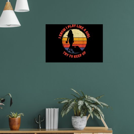 私はレトロ遊なコーンホールの女の子のように知っている ポスター (リビング1)