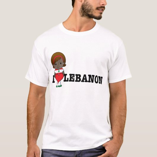 私はレバノンを愛します Tシャツ (正面)