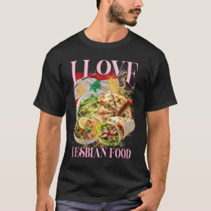 私はレバノン料理の中東食品ミームブーツが大好き Tシャツ