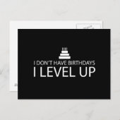私はレベルアップする誕生日がない ポストカード (正面/裏面)